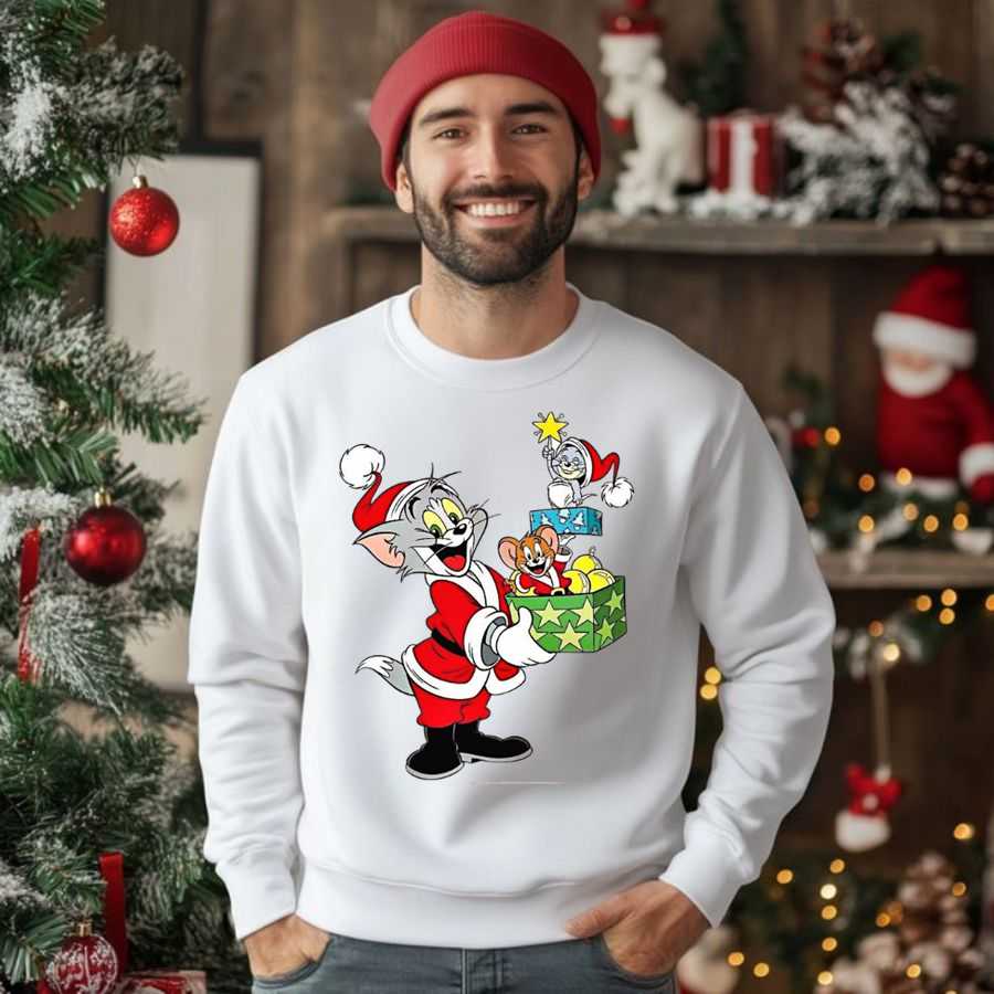 Tom & Jerry Festive Christmas Teamwork Sweatshirt 2 Tom & Jerry Festive Christmas Teamwork Sweatshirt 2